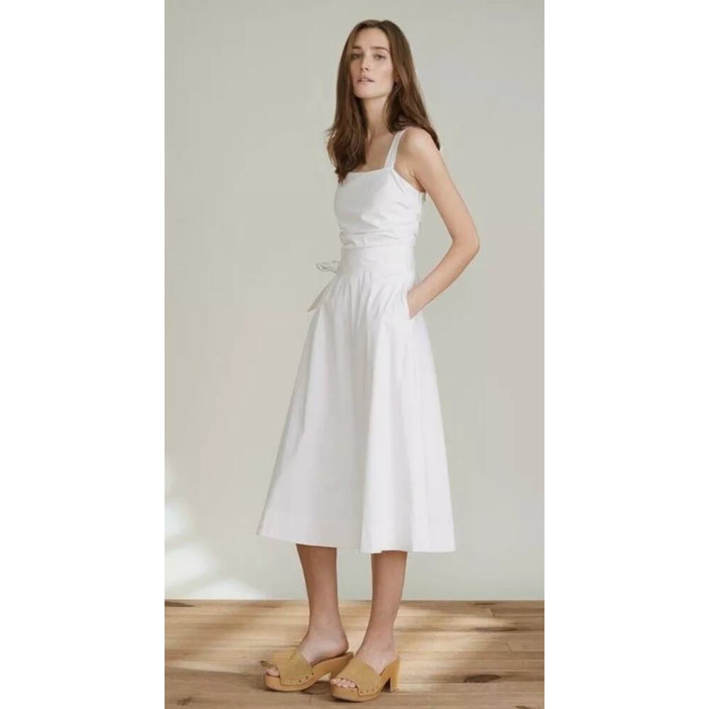 Veronica Beard White Midi Dress